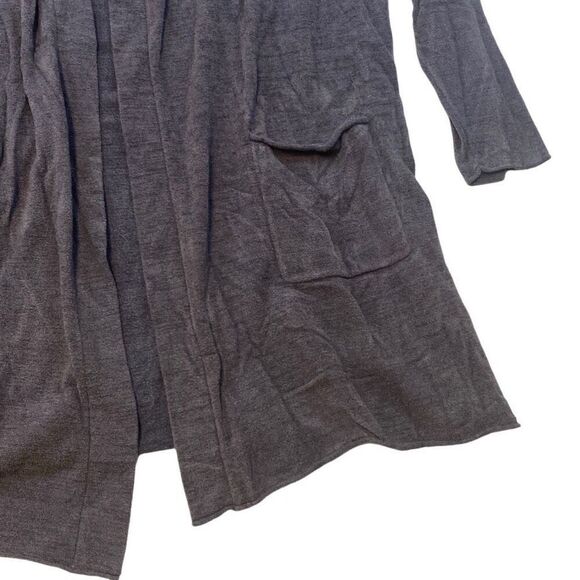 Barefoot Dreams CozyChic Lite Hooded Grey Cardigan Size 3X w Pockets - Picture 5 of 7